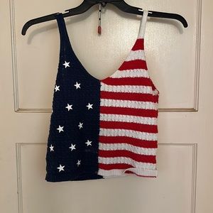 American flag tank top